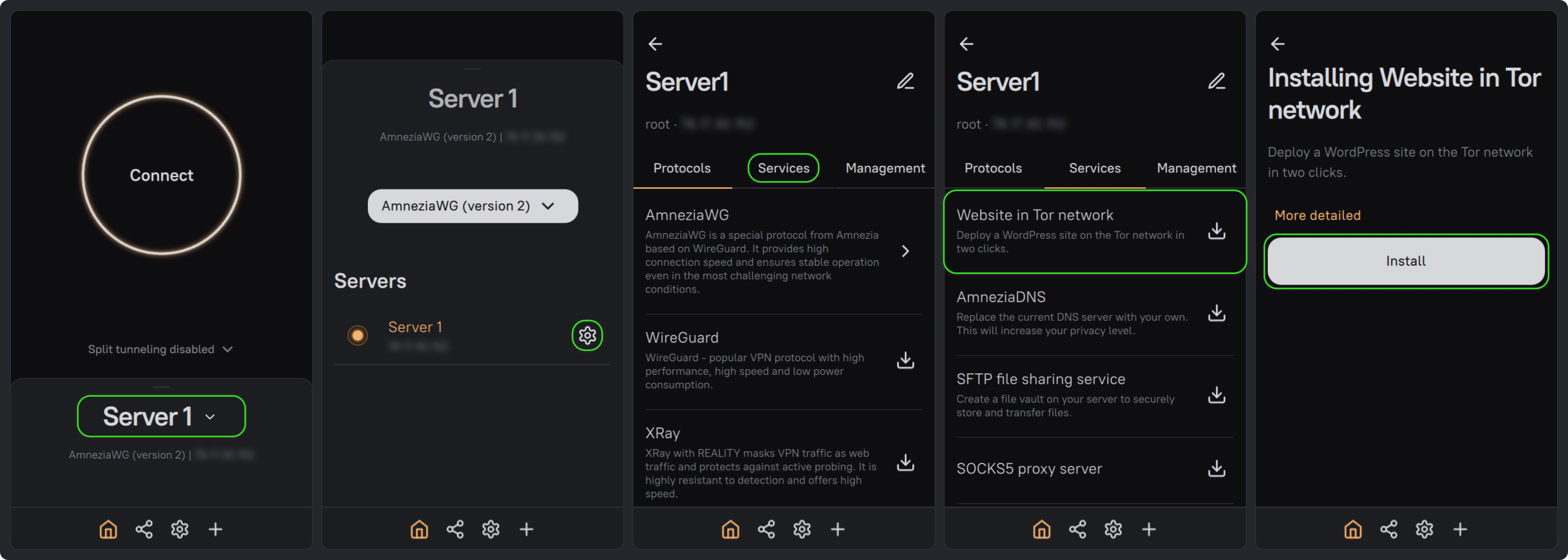 Installing Website in Tor network from the server settings